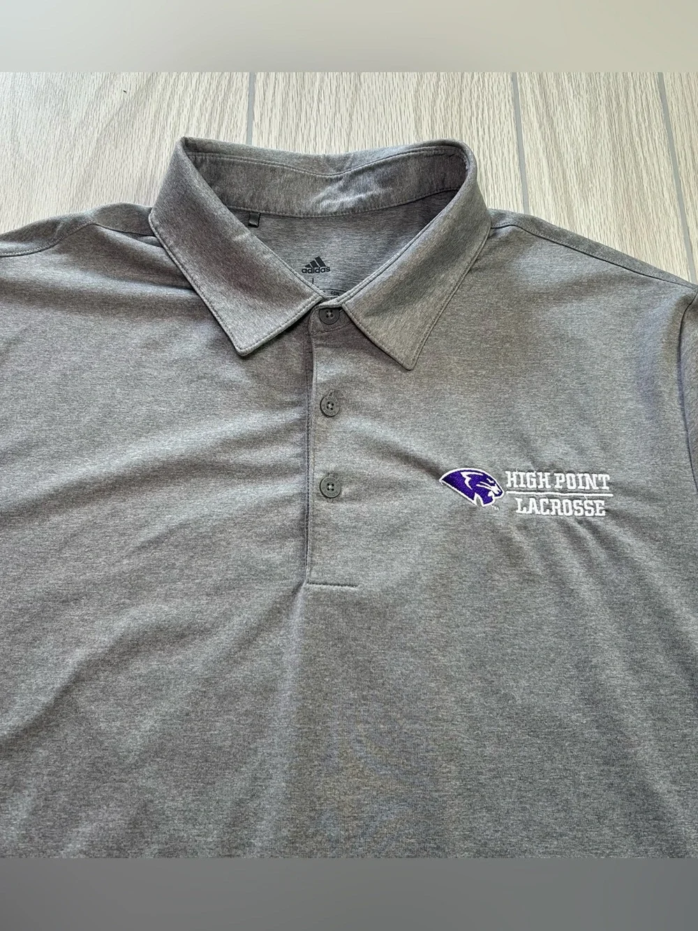 Adidas High Point Panthers Lacrosse TEAM ISSUED #30 Men’s Aeroready Polo Shirt L